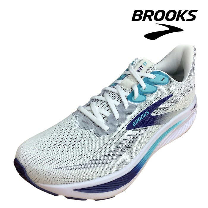 超人気商品!!【BROOKS ブルックス Ghost17 ゴースト17 BRM4423 W/BLU White/Beacon Blue/Ipanema 】メンズ スポーツ ランニング ジョギング 通学 シューズ 靴 スニーカー