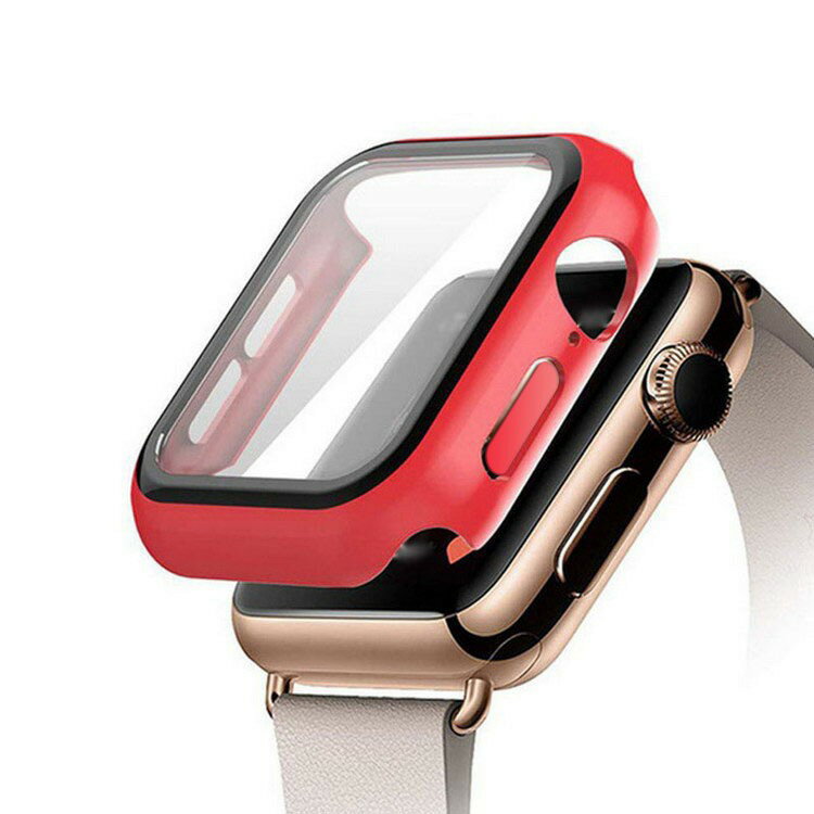 Apple Watch Series 6/5/4 Apple Watch SE ケース/カバー ガラスフィルム カバーケース/カバー 44mm/40mm 全面保護 液晶カバー アップルウォッチ シリーズ6 ハードケース 保護ケース フィルム一体 装着簡単