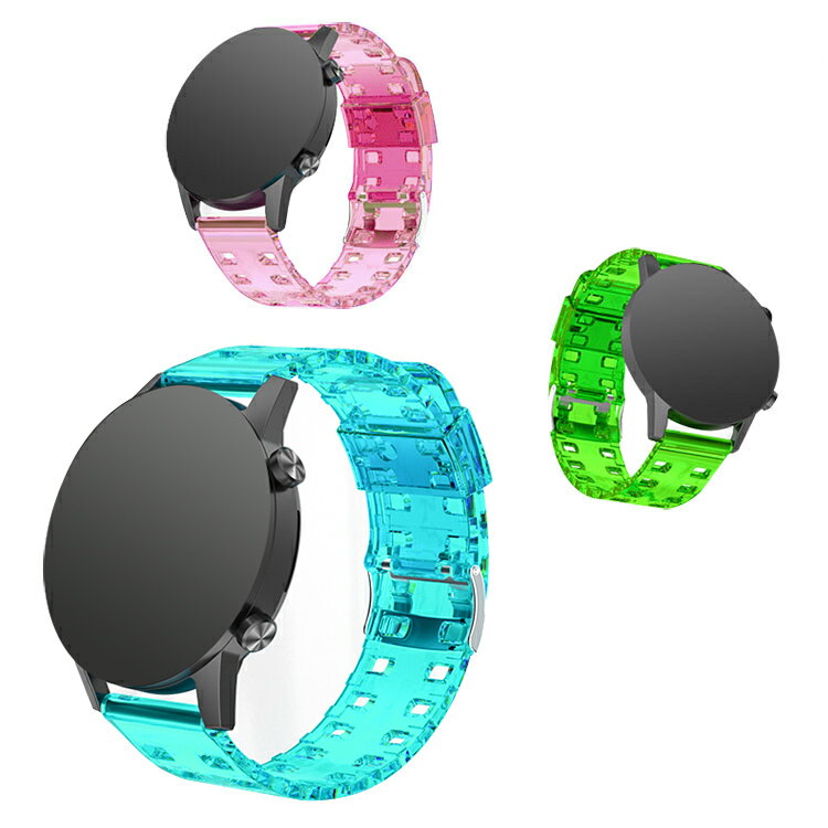 Galaxy Watch3 45mm/41mm ベルト クリア バンド 交換 半透明 シリコン 6色 Quick Release バンド 22mm/20mm Sports ギャラクシーウォッチ3 交換リストバンド おすすめ