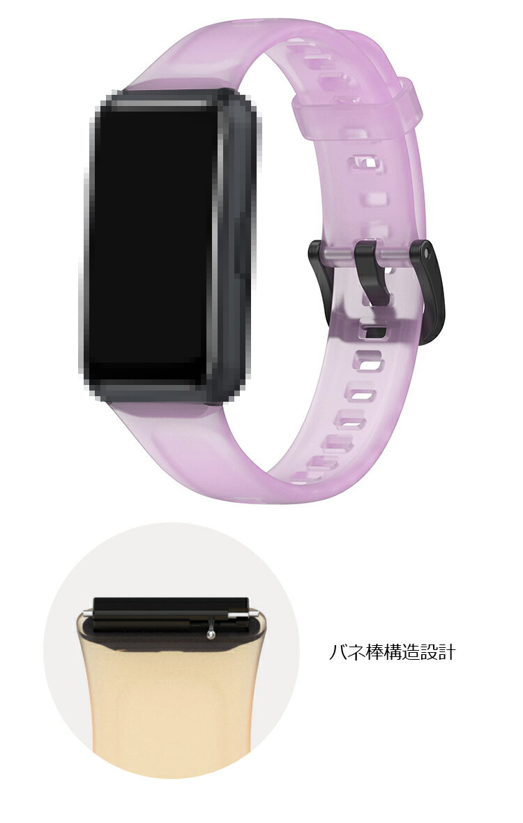 HUAWEI Band 7 バンド ベルト シリコン 半透明 交換リストバンド/交換バンド/交換ベルト おすすめ ファーウェイ バンド 7 ソフトバンド シリコンバンド
