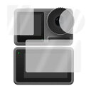 DJI Osmo Action 3 ガラスフィルム 強化ガラス レンズ保護フィルム+液晶保護フィルム + サブディスプレイ液晶保護フィルム 液晶保護プロテクター/ガラス フィルム 液晶保護強化ガラス メラレンズカバー レンズ保護 2セット 合計6枚入(2)