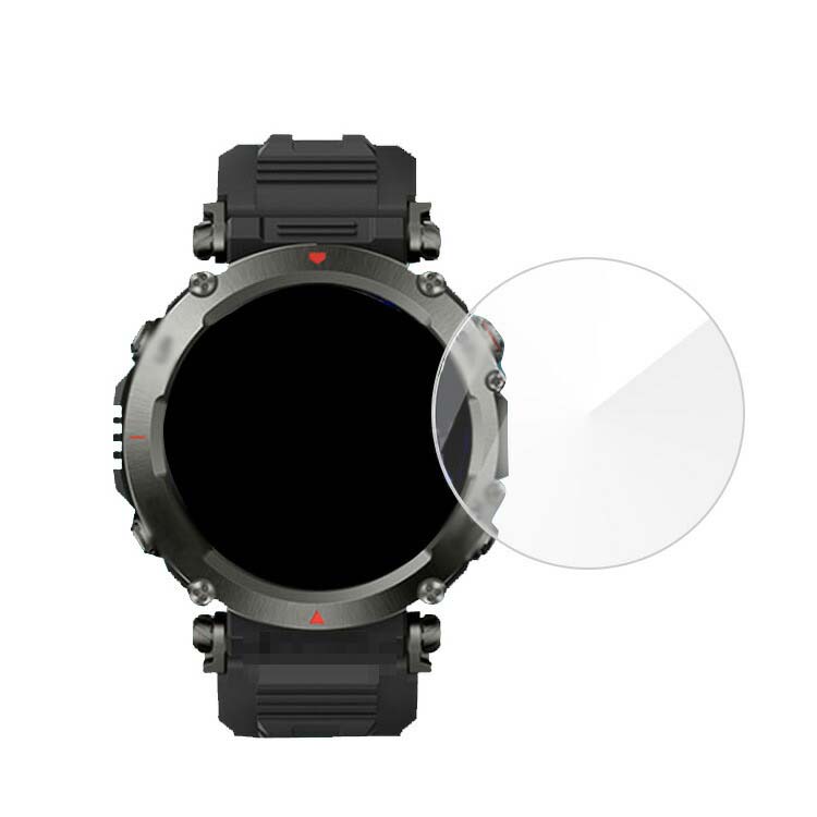 Amazfit T-Rex Ultra ガラスフィルム 強化ガラス 2枚セット 液晶保護プロテクター/ガラス フィルム 液晶保護強化ガラス アマズフィット T-レックス ウルトラ 反射防止 硬度9H 2.5Dラウンドエッジ加工 液晶保護フィルム