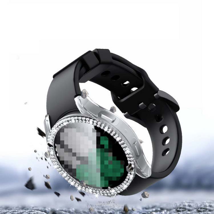 Galaxy Watch 6 ケース 耐衝撃 カバー かわいい/きらきら ラインストーン エレガント 保護ケース/カバー ギャラクシーウォッチ6 40/44mm 耐衝撃ケース/カバー 単色/クリア ハードケース おすすめ