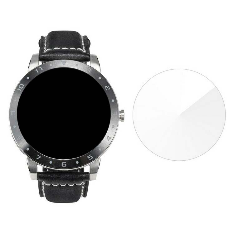 ドライブレコーダーのクールリバーのASUS VivoWatch 5 ガラスフィルム 強化ガラス 2枚セット HC-B05 液晶保護プロテクター/ガラス フィルム スマートウォッチ 液晶保護 強化ガラス 保護フィルム エイスース ヴィーヴォウォッチ 5 高透過率 反射防止 硬度9H 2.5Dラウンドエッジ加工 液晶保護フィルム｜アングル3