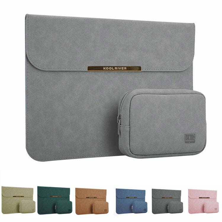 LG gram Style ケース / カバー 14インチ 保護ケース 収納ケース 撥水 PUレザー バッグ型 カバン型 シンプル セカンドバッグ型 電源収納ポーチ付き ノートPC パソコンバッグ