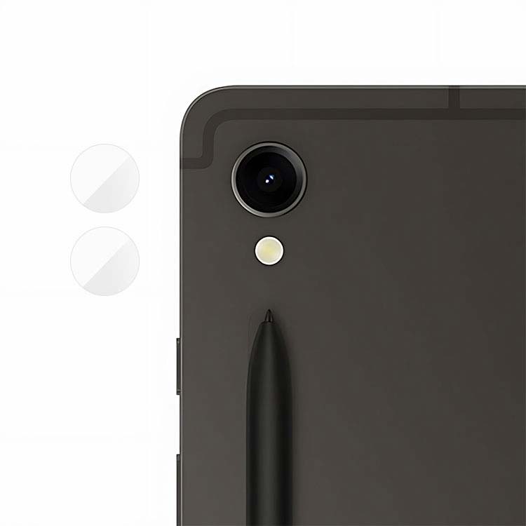Galaxy Tab S9 FE カメラカバー ガラスフィルム 2枚入 サムスン ギャラクシー タブS9 FE カメラ保護 レンズカバー 強化ガラス レンズ保護 保護フィルム
