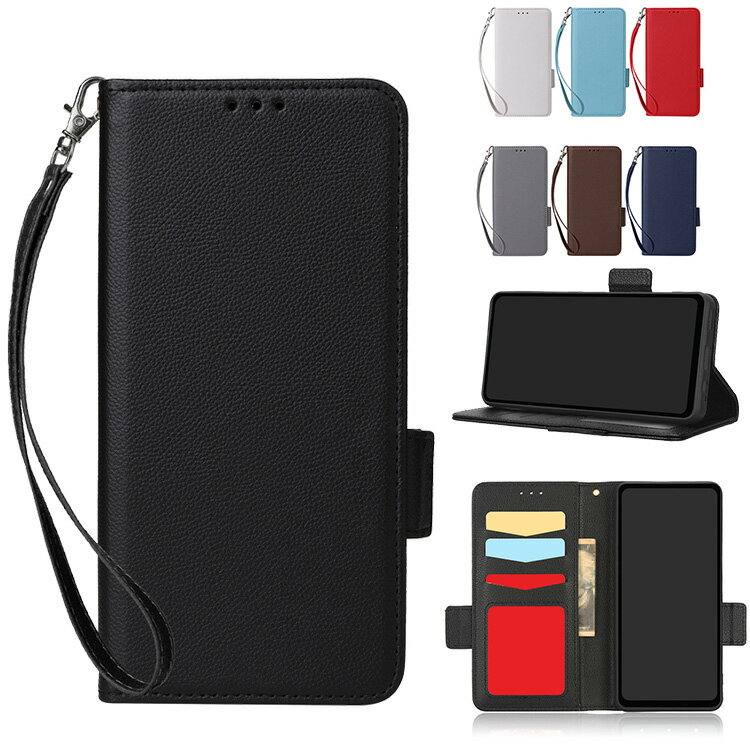 AQUOS sense 8 手帳型 カバー PUレザー 手帳型レザーケース ストラップ付き スタンド機能 カード収納 アクオス センス8 SH-54D / SHG11 ストラップ穴 アンドロイド おすすめ おしゃれ スマフォ スマホ スマートフォンケース/カバー