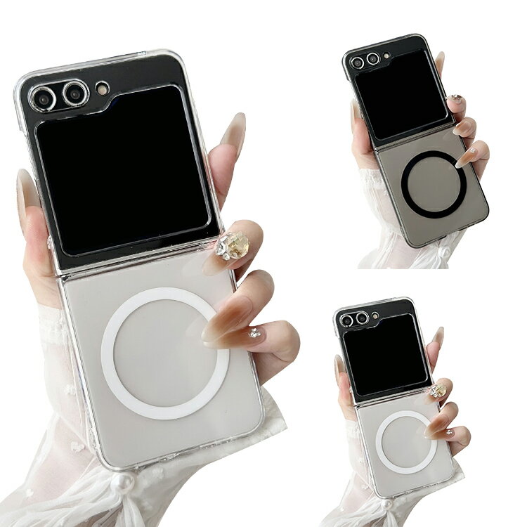 Galaxy Z Flip6  Ѿ׷ ꥢ С Qi 磻쥹 б ޥͥåȵ ȥåץۡդ ץ饹å ϡɥ Samsung ॹ 饯 Z եå6 ɥ  