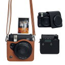 INSTAX mini 99 ケース カバー ショルダーストラップ付き PUレザー レディース 肩掛け カメラバッグ カメラケース FUJIFILM インスタッ...