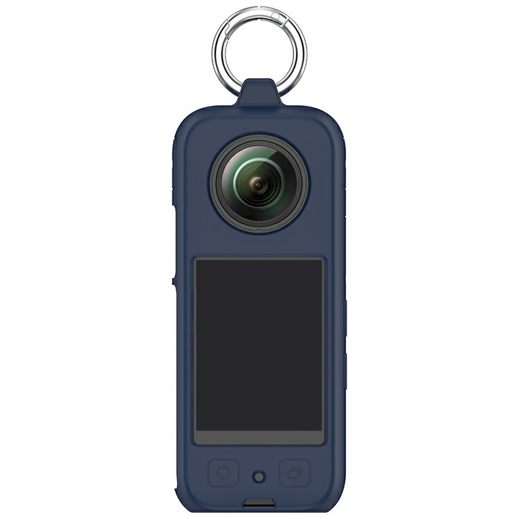 Insta360 X3 シリコンケース/カバー 耐衝撃 カバー カラビナ付き シリコンカバー インスタ360 X3 シンプル おしゃれ ソフトカバー/ケース 保護カバー