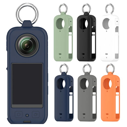 Insta360 X3 シリコンケース/カバー 耐衝撃 カバー カラビナ付き シリコンカバー インスタ360 X3 シンプル おしゃれ ソフトカバー/ケース 保護カバー Insta360 X3 シリコンケース/カバー 耐衝撃 カバー カラビナ付き シリコンカバー インスタ360 X3 シンプル おしゃれ ソフトカバー/ケース 保護カバー