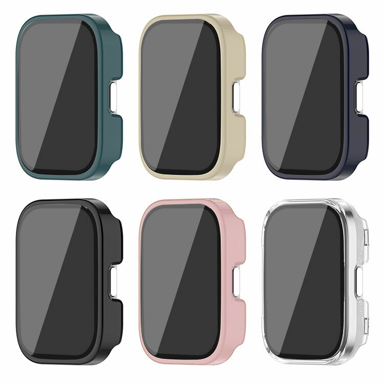 Amazfit Bip5 Unity ケース カバー 液晶面強化ガラス 全面保護 液晶保護ケース 単色/クリア フィルム一体 ハードケース アマズフィット