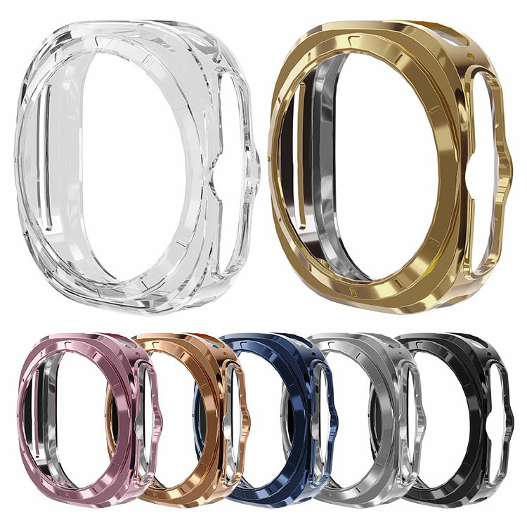 Galaxy Watch Ultra ケース カバー メッキ / クリア 保護ケース/カバー ギャラクシーウォッチ ウルトラ TPU 耐衝撃ケース/カバー ソフトケース