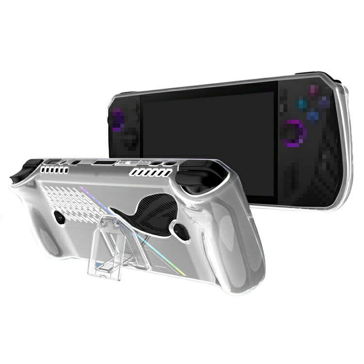 Rakuten - ASUS ROG Ally X ケース クリア カバー 2024 RC72LA TPU 耐衝撃 クリア 透明 スタンド機能 シンプル スリム エイスース アールオージー エイライ X 7インチ ソフトケース おすすめ おしゃれ ソフトケース/カバー