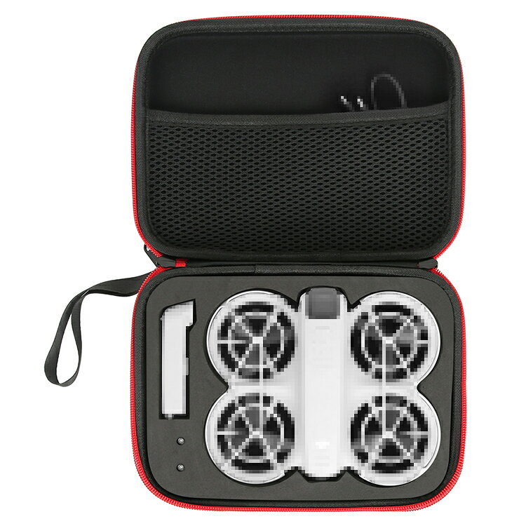 ドライブレコーダーのクールリバーのDJI Neo ケース カバー ポーチ バッグ 硬質EVA 衝撃吸収 手提げ 型抜き インナー ウレタン クッション ポーチ ポータブル 硬質EVAポーチ 保護ケース 収納バッグ キャリングケース｜アングル3