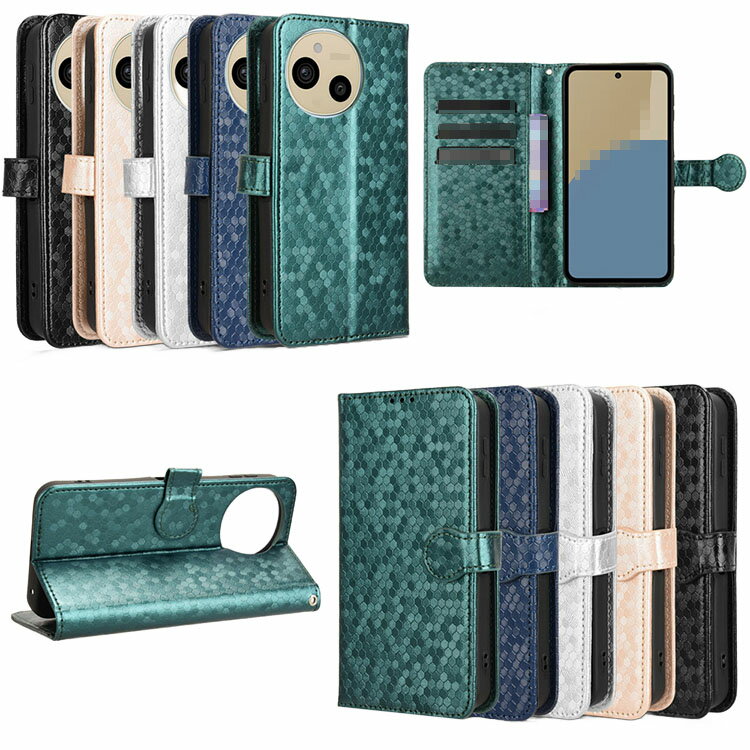 AQUOS sense9 手帳型 カバー PUレザー 幾何学模様 手帳型PUレザーケース ストラップ付き スタンド機能 カード収納 SHARP シャープ アクオス センス9 SHG14 SH-M29 SH-53E アンドロイド おすすめ おしゃれ スマフォ スマホ スマートフォンケース/カバー