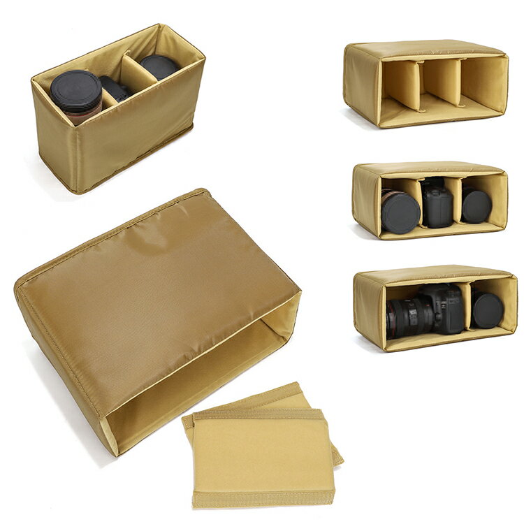 デジタル一眼レフカメラ収納バッグ ライナーバッグ 間仕切り付き シングルバックパック収納バッグ ライナーバッグ インナーバッグ バッグインバッグ