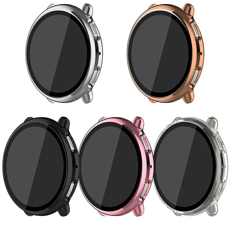 Amazfit Active 2 ケース カバー メッキ / クリア 液晶保護 フィルム一体 保護ケース/カバー TPU 耐衝撃ケース/カバー ソフトケース アマズフィット アクティブ2