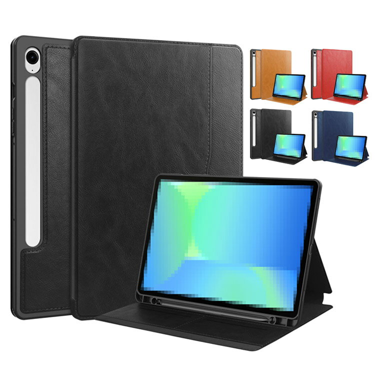Galaxy Tab S10 FE ケース 10.9インチ 手帳型カバー 手帳型PUレザーケース オートスリープ 機能付き ペン収納 Samsung サムスン ギャラ..