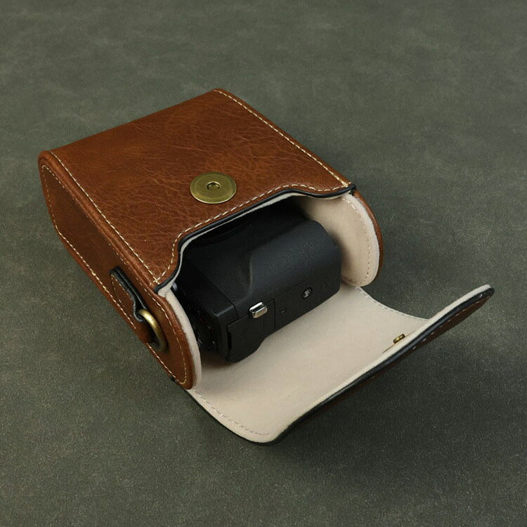 VLOGCAM ZV-1 カメラケース ケース カバー ショルダーストラップ付き PUレザー レディース 肩掛け カメラバッグ カメラケース おすすめ ソフトケース 長さ調節可能 ソニー ブイログカム koolriver-10587444 ドライブレコーダーのクールリバー サンプル画像3