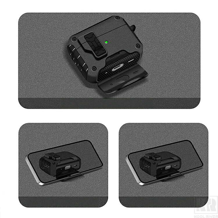 AirPods Pro 3 耐衝撃 ケース 第3世代 カバー カラビナ付き 2重構造 スタンド機能...