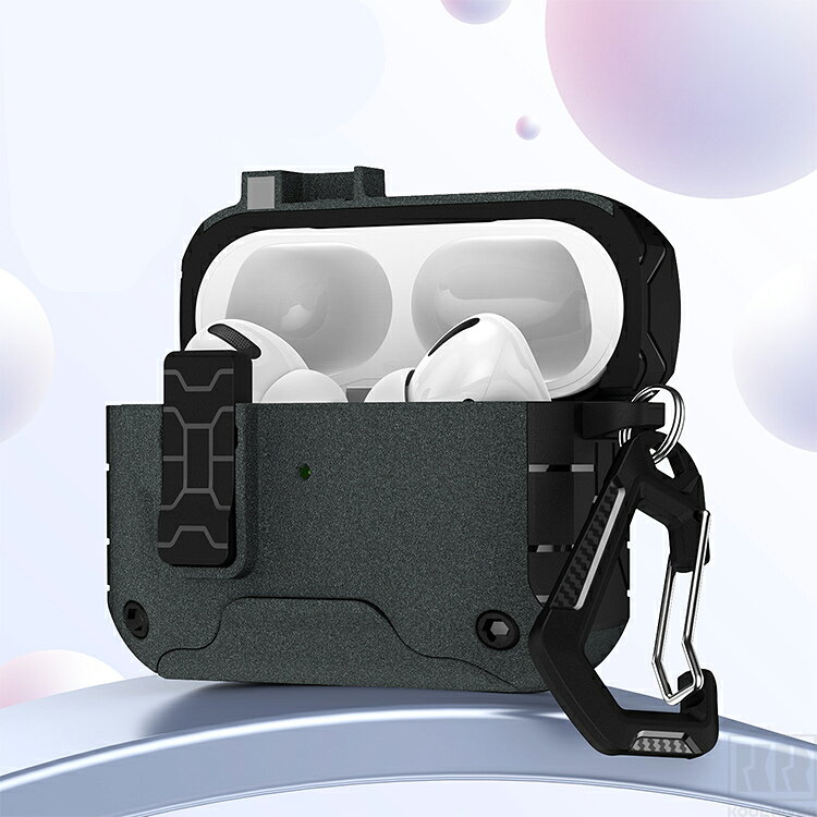 AirPods Pro 3 耐衝撃 ケース 第3世代 カバー カラビナ付き 2重構造 スタンド機能...