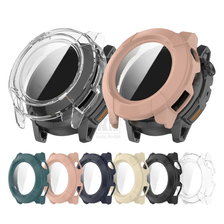 COROS NOMAD ケース カバー 強化ガラス（ガラスフィルム）付き 全面保護 液晶保護ケース 単色/クリア フィルム一体 ハードケース(2)