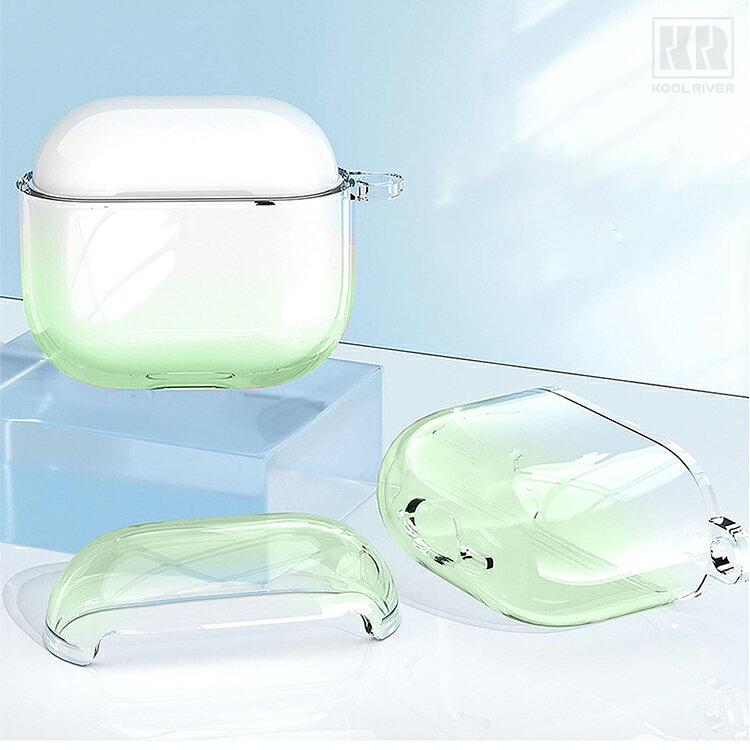 AirPods Pro 3 耐衝撃 ケース 第3世代 カバー クリア 透明 カラビナ付き グラデー...