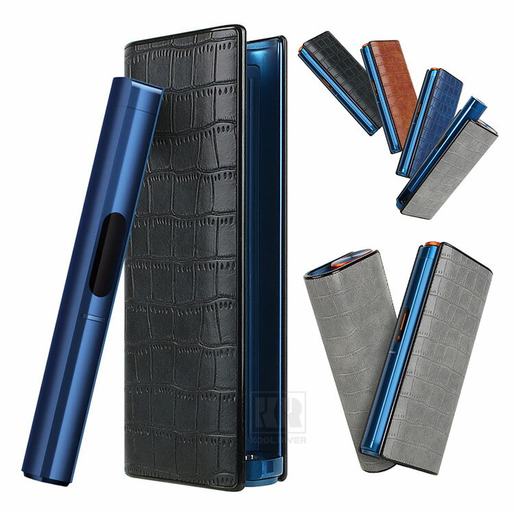 glo Hilo Plus ケース カバー PUレザー クロコダイル調 収納 電子たばこ 電子タバコ アイコスカバー 保護ケース BAT グロー ヒーロ プラス 充電対応 持ち運び便利 簡単取り出しケース