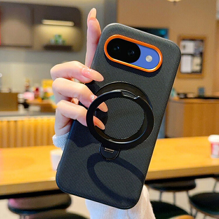 Pixel10a ケース 耐衝撃 カバー PUレザー 背面PUレザーケース 一体型リング付き スタンド機能 ストラップホール付きシンプル ストラップ穴 Google グーグル ピクセル10a アンドロイド おすすめ おしゃれ スマートフォン/スマホケース/カバー