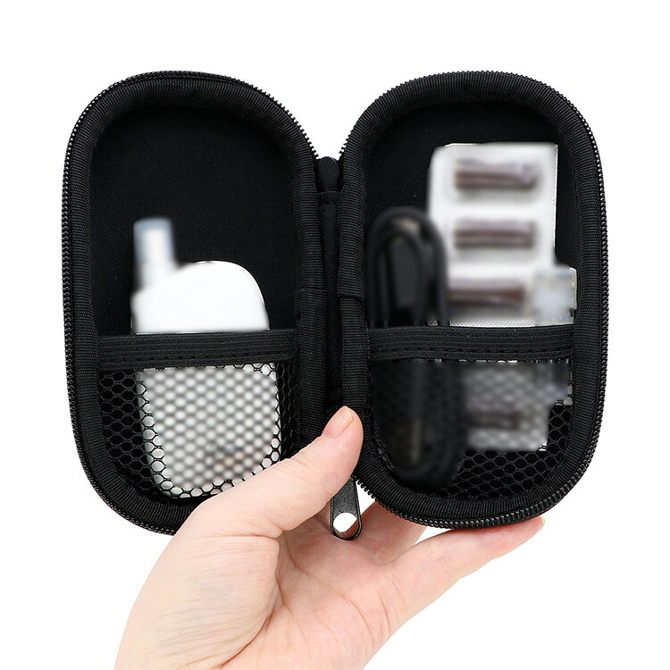 PLOOM Cube ヘッドホン ケース カーボン調 硬質EVA 衝撃吸収 保護カバー 軽量 便利 旅行 収納ケース ケース 収納バッグ