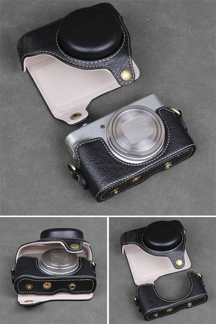 PowerShot SX740 HS ケース SX730 HS カメラケース PUレザーハーフケース ショルダ...