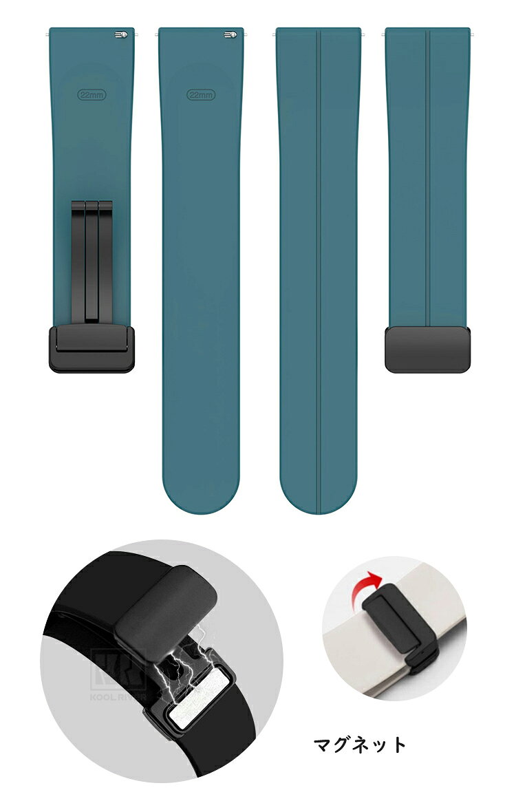 ドライブレコーダーのクールリバーのiGPSport VeRun バンド ベルト マグネット付き 磁気付き シリコン バンド幅 22mm 交換リストバンド/交換バンド/交換ベルト 可愛い お洒落 かわいい エレガント レディース スマートウォッチ用リストバンド iGPスポーツ アイジーピースポーツ｜アングル3