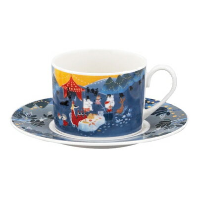 日本製 山加商店 YAMAKA ムーミン MOOMIN ルオントシリーズ カップ＆ソーサー パーティ MM3203-28 カップ＆ソーサー ムーミンシリーズ 北欧コーヒー 紅茶 カップ ティー御祝 贈答品 内祝 ギフトのサムネイル