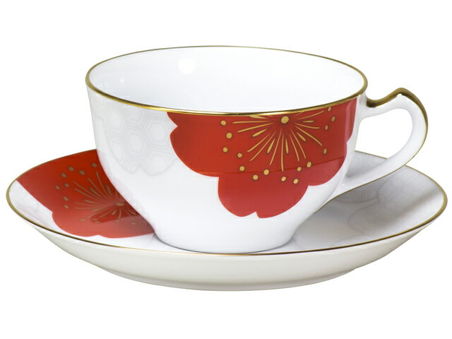 大倉陶園 日本製 桜シリーズ 第5回 吉祥桜 カップ＆ソーサー 1C/A682-5 洋食器 陶磁器 コーヒー 紅茶 ..