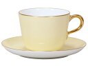 大倉陶園 日本製【大倉陶園 色蒔き「クリーム」 モーニングカップ&ソーサー 1081/26C】洋食器 陶磁器 コーヒー 紅茶 クリーム色 ギフト 贈り物 贈答品...