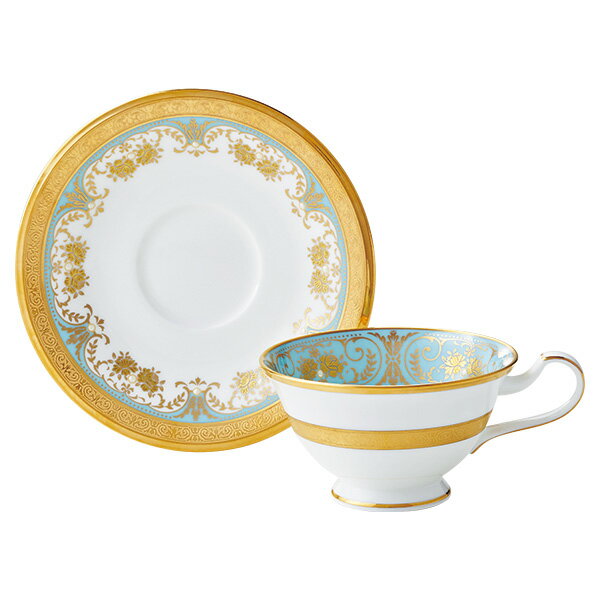 ノリタケ Noritake【ノリタケ ジョージアンターコイズ ティー・コーヒー碗皿 4857J/T59587】洋食器 陶磁器 コーヒー 紅茶 ギフト プレゼント 贈り物 贈答品 内祝い お祝い 母の日 敬老の日