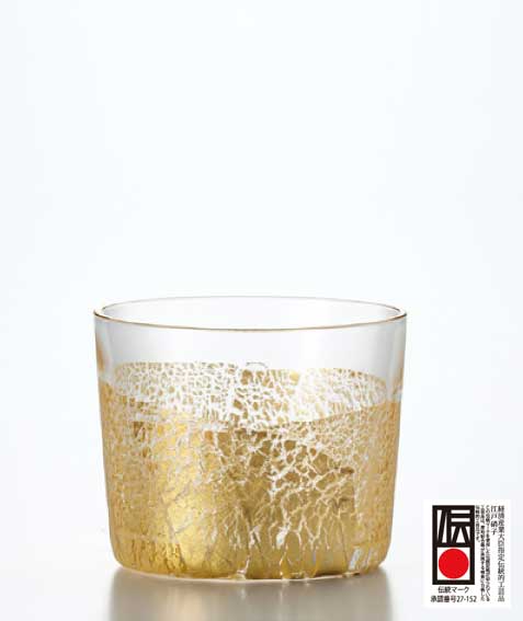 東洋佐々木ガラス 江戸硝子 金玻璃 日本製【冷酒杯純米（大地） 10892 120ml 伝統工芸品】日本酒 冷酒 父の日 金 ゴールド 硝子 ガラス 酒 ご贈答 ギフト プレゼント