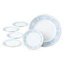 Noritake ノリタケ レースウッドゴールド パーティセット ブルー BL 1507L/Y6714A 大皿 小皿 取り分け皿 ティータイム 内祝い お祝い ...