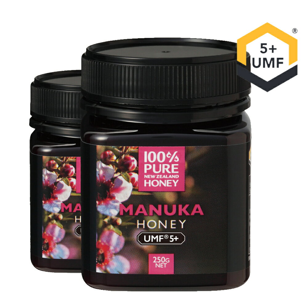 100%PURE NEWZEALAND HONEY MANUKA UMF5+ (MGO83mg/kg)マヌカハニー 250g 2個セッ...