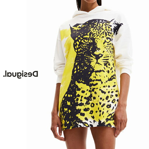 SALE 50%OFF Desigual デシグアル レディース トップス 裏起毛 チュニック スウェット フード付き ヒョウ おしゃれ ミセスファッション インポート SDGs 30代/40代/50代 S/M/L/XL/小さいサイズ/大きいサイズ ホワイト SALE 50%OFF Desigual デシグアル レディース トップス 裏起毛 チュニック スウェット フード付き ヒョウ おしゃれ ミセスファッション インポート SDGs 30代/40代/50代 S/M/L/XL/小さいサイズ/大きいサイズ ホワイト