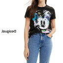 セール SALE 40 OFF Desigual デシグアル レディースファッション Tシャツ 半袖 ミッキーマウス Disney ピンク モロ PinkMorro カジュアル インポート 30代/40代/50代 S/M/L/XL/XXL ブラック