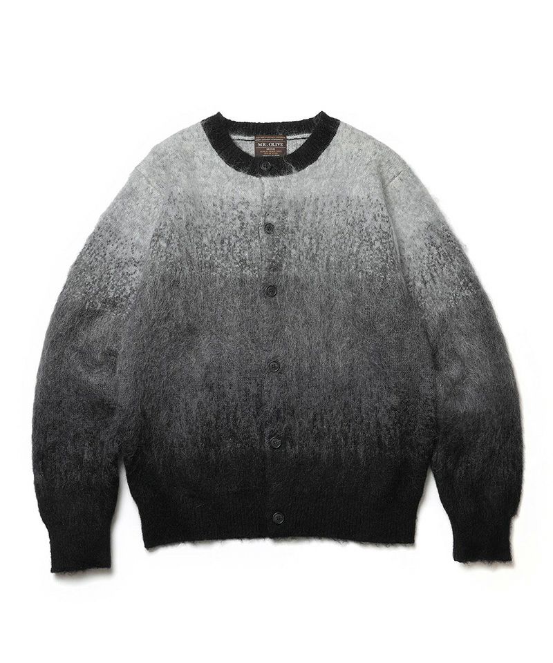 MR.OLIVE / GRADATION MOHAIR KNIT 6-BUTTON CARDIGAN / ミスターオリーブ グラデーションモヘアニット 6ボタンカーディガン