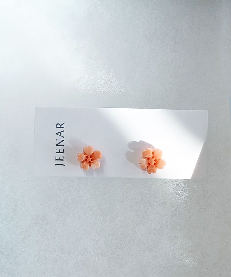 【SALE】JEENAR OKINAWA / サンゴ　ピアス