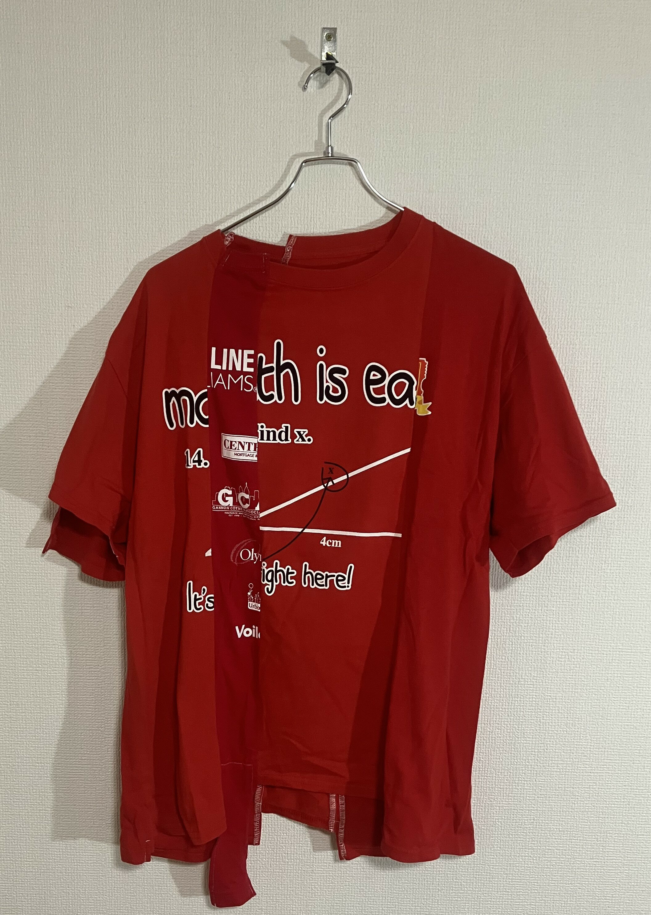 mooon / remake T-shirt red ムーン / リメイク Tシャツ レッド