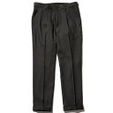 MR.OLIVE / RETRO POLYESTER TWILL / ONE PLEATS STA-PREST TAPERED PANTSレトロポリエステルツイル/ワンプリーツスタプレストスラックス