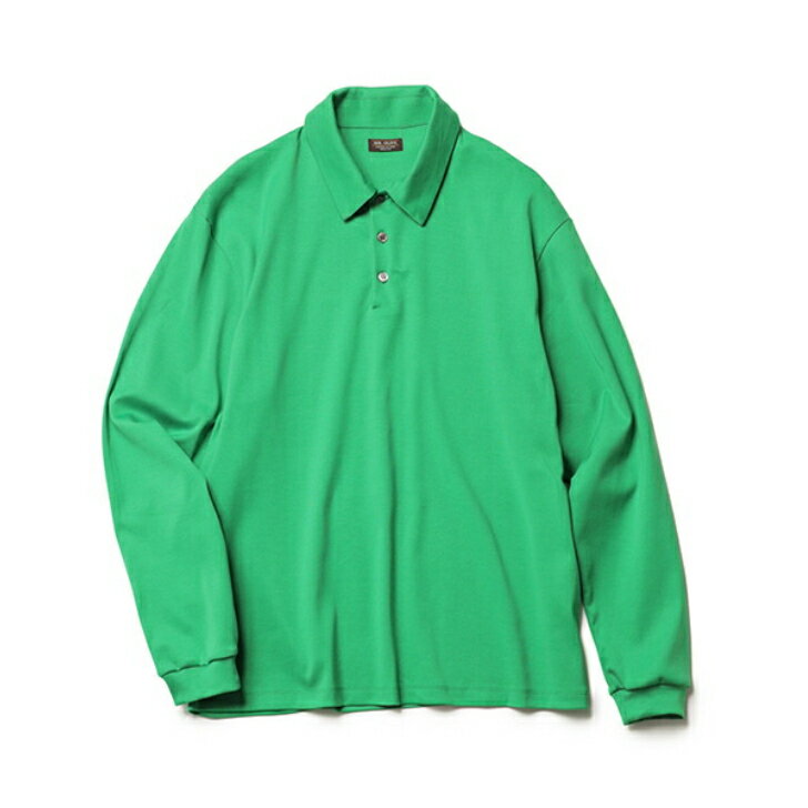 MR.OLIVE / SAN JOAQUIN SILKET RIB / L/S POLO SHIRT ミスターオリーブ/サンフォーキンシルケットリブ / ロングスリーブポロシャツMROLIVE スウェットヘンリーネック インナー レイヤード 秋 冬 春 シンプル ユニセックス