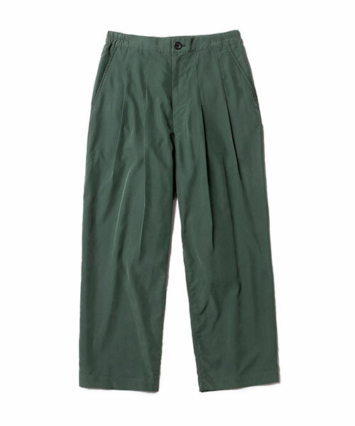 Rakuten - MR.OLIVE /T/R POWDER CLOTH / 2TACK WIDE EASY PANTS　ミスターオリーブ/T/Rパウダークロス/2タックワイドイージーパンツキレイめ タックパンツ ワイドパンツ セットアップ