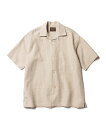 MR.OLIVE /SILKY LINEN / OPEN COLLAR SHIRT　ミスターオリーブ/シルキーリネン / オープンカラーシャツMROLIVE ゆったり ボックスシルエット セットアップ ユニセックス