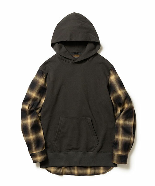 Rakuten - MR.OLIVE/URAKE & OMBRE CHECK / HYBRID HOODY　ミスターオリーブ/裏毛&オンブレチェック / ハイブリットフーディー)